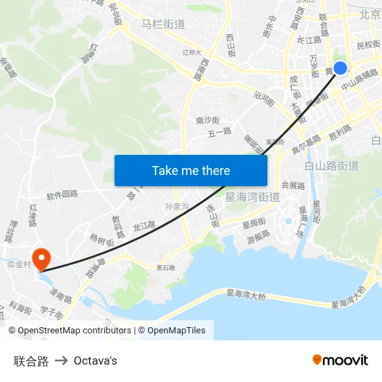 Union Road to Octava's map