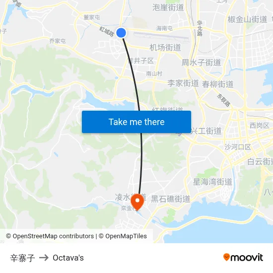 Xinzhaizi to Octava's map