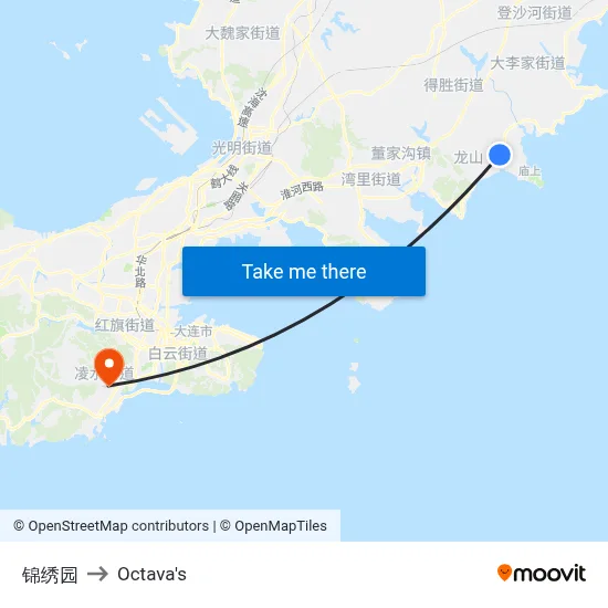 Jinxiu Garden to Octava's map