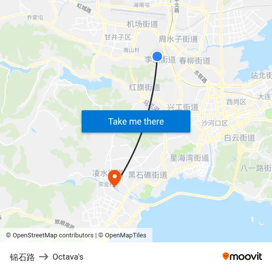 Jinshi Road to Octava's map