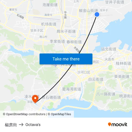 Jiaofang Street to Octava's map