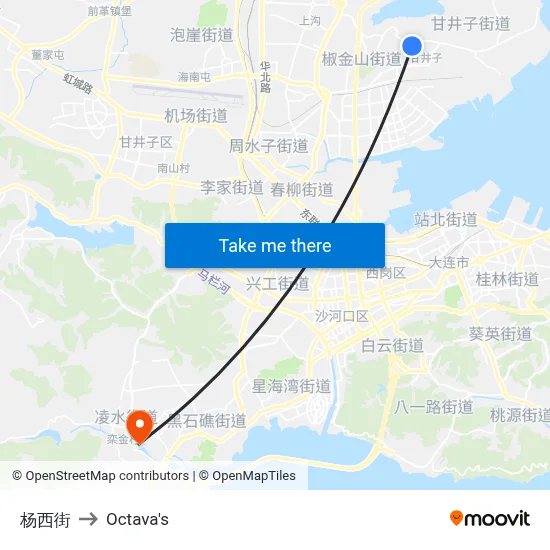 Yang West Street to Octava's map