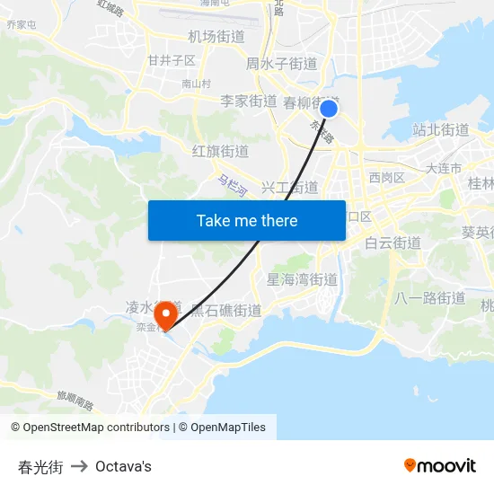 Chunguang Street to Octava's map