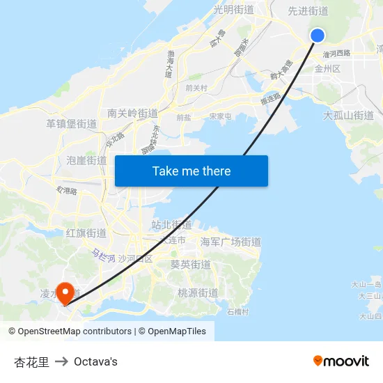 Xinghua Lane to Octava's map