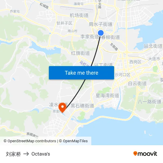 Liu Jiaqiao to Octava's map