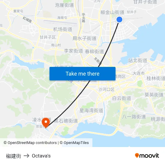 Jiaojian Street to Octava's map