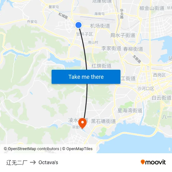 Liao No.2 Factory to Octava's map