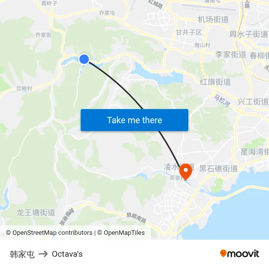 Hanjiatun to Octava's map