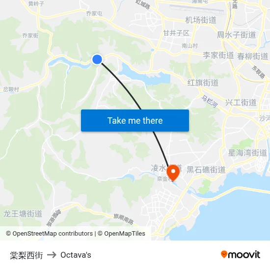 Tangli West Street to Octava's map