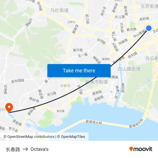 Changchun Road to Octava's map