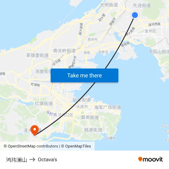 Hongwei Lanshan to Octava's map