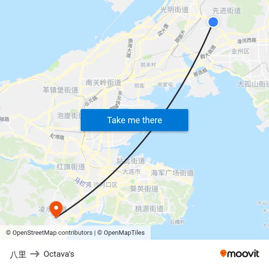 Hachiri to Octava's map