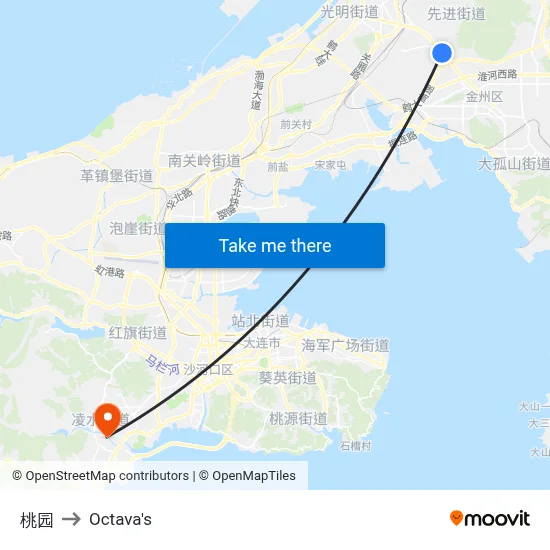 Taoyuan to Octava's map