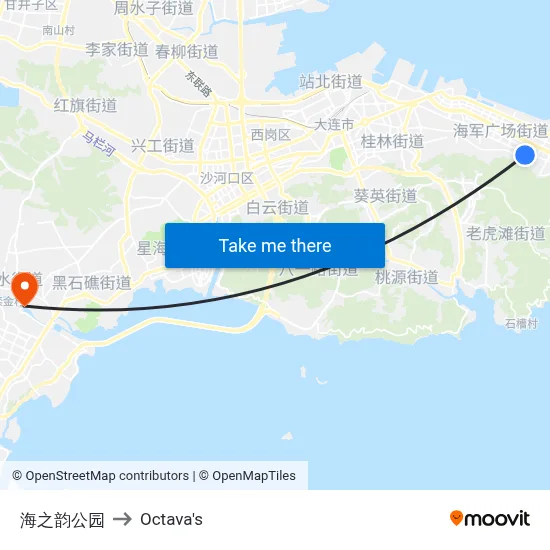 Haizhiyun Park to Octava's map