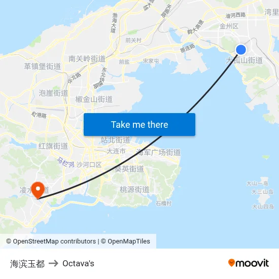 Haibin Yudu to Octava's map