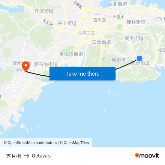 Xiu Yue Street to Octava's map