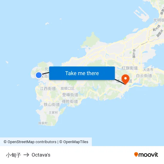 Xiaodianzi to Octava's map