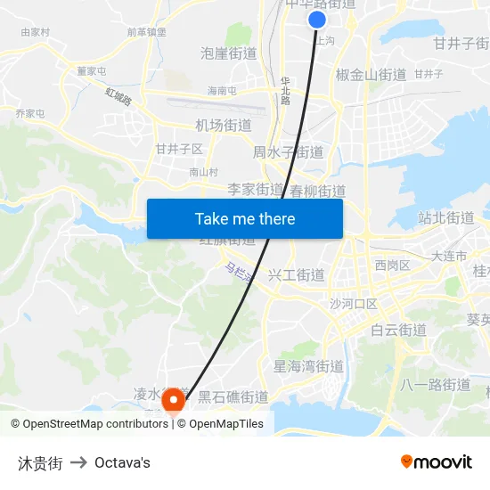 Mugui Street to Octava's map