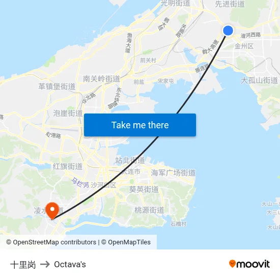 Shiligang to Octava's map