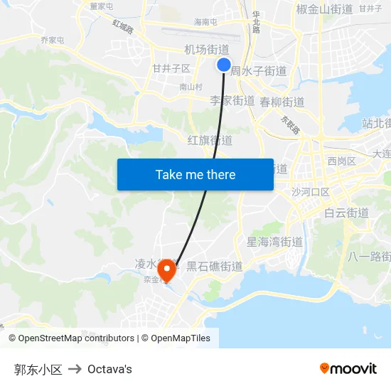 Guodong Community to Octava's map