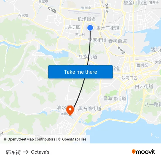 Guodong Street to Octava's map