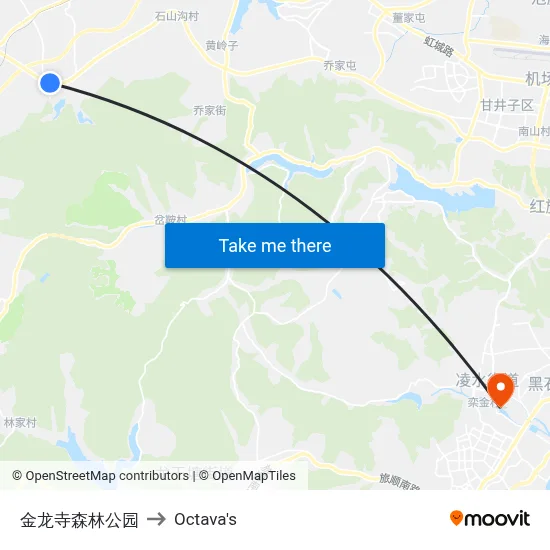 Jinlong Temple Forest Park to Octava's map