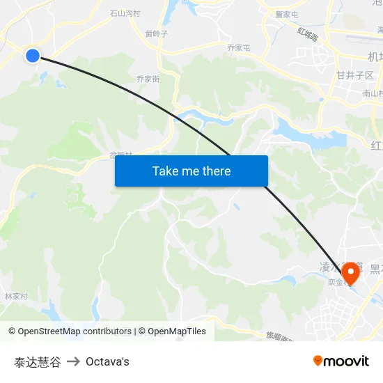 Teda Wisdom Valley to Octava's map