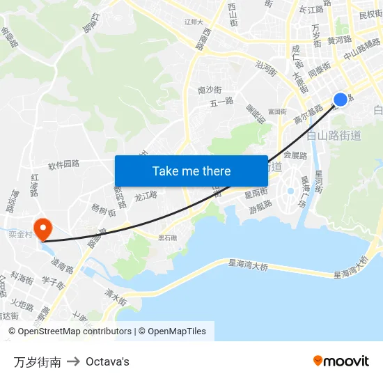 Wansui South Street to Octava's map
