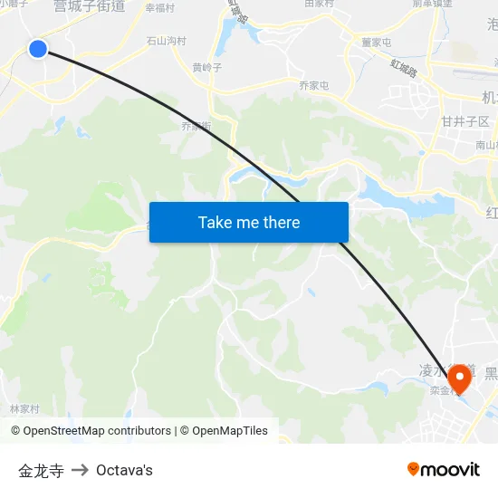 Jinlong Temple to Octava's map