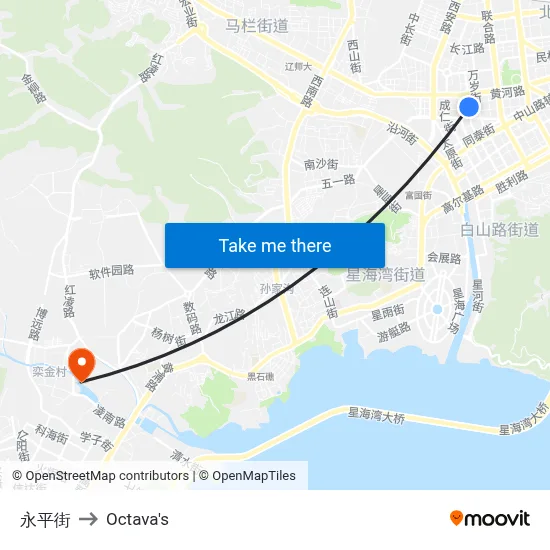 Yongping Street to Octava's map