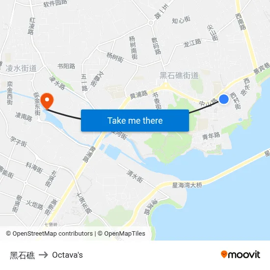 Heishijiao to Octava's map