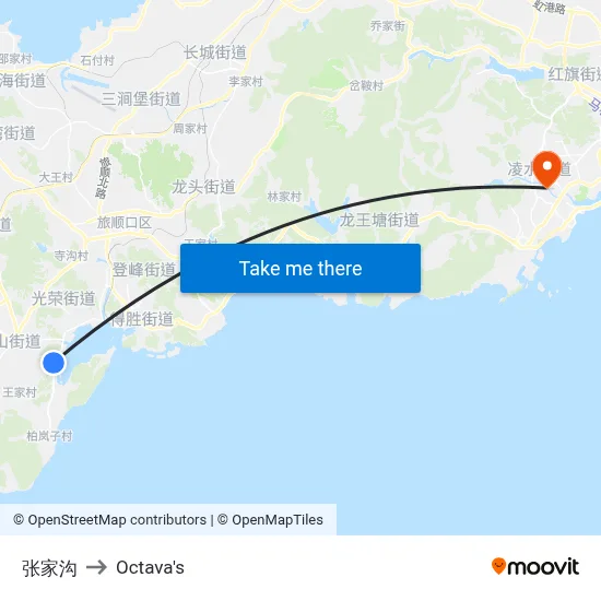 Zhangjia Village to Octava's map