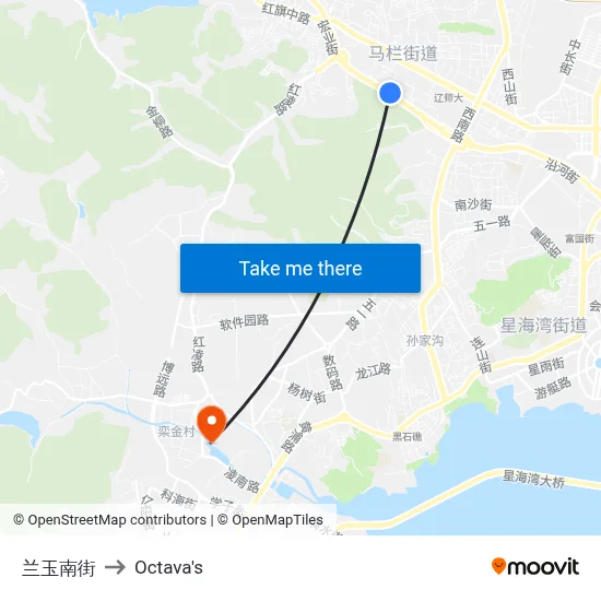 Lanyu South Street to Octava's map
