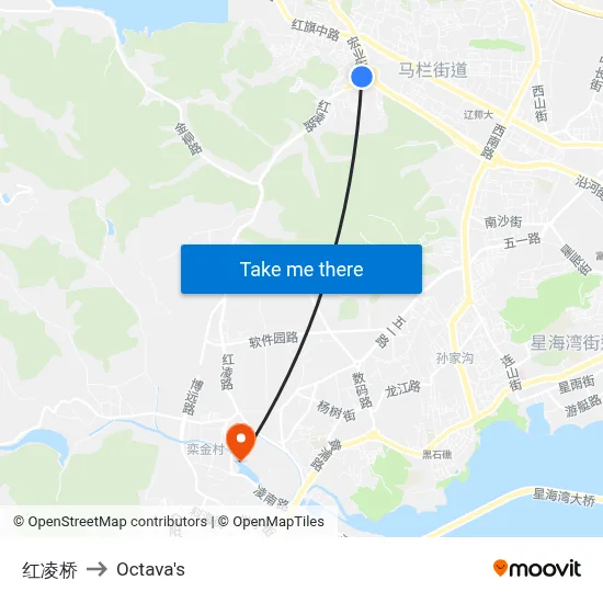 Honglin Bridge to Octava's map