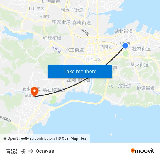 Qingniwa Bridge to Octava's map