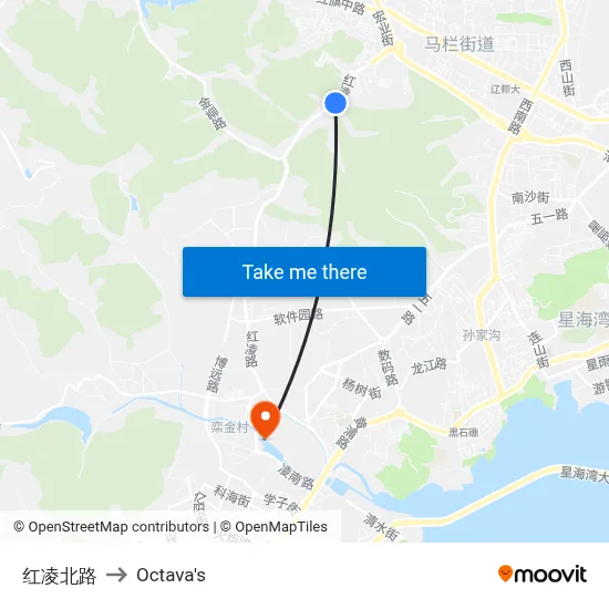 Hongling North Road to Octava's map