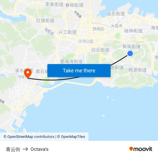 Qingyun Street to Octava's map