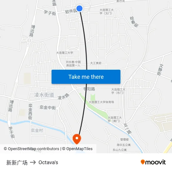 Xinxin Square to Octava's map