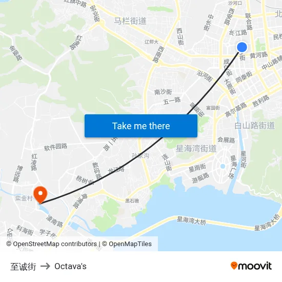 Zhicheng Street to Octava's map