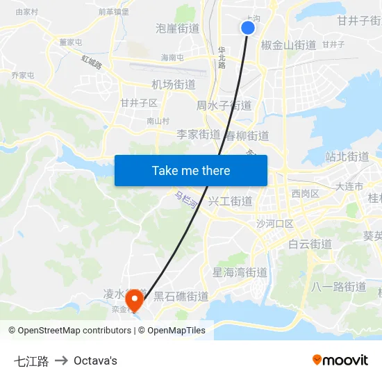 Qijiang Road to Octava's map