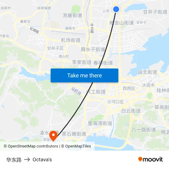 Huadong Road to Octava's map