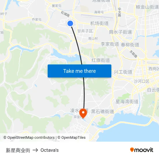 Xinxing Commercial Street to Octava's map