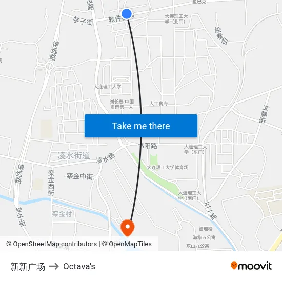 Xinxin Square to Octava's map