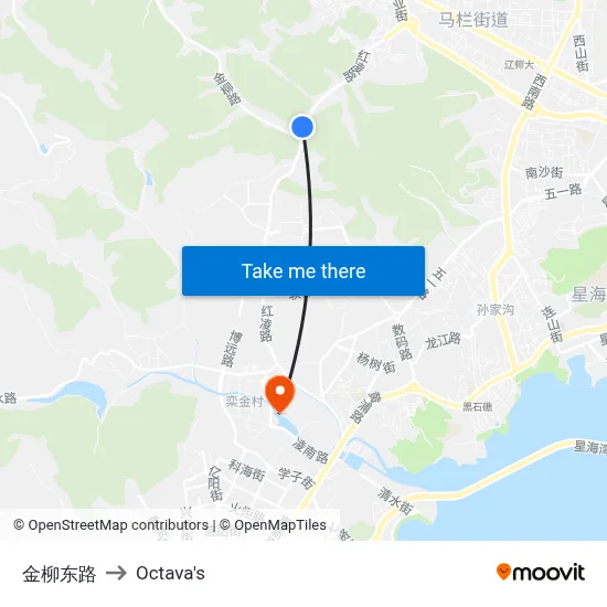 Jinliu East Road to Octava's map