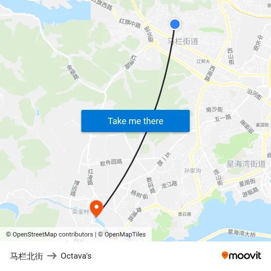 Malan North Street to Octava's map
