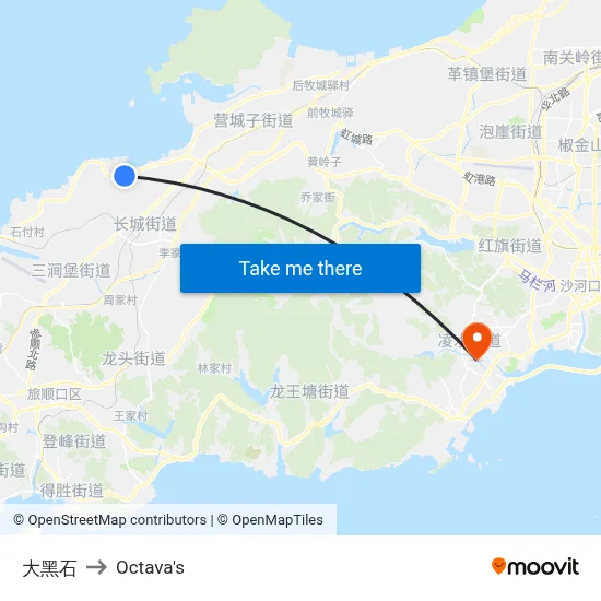 Daheishi to Octava's map