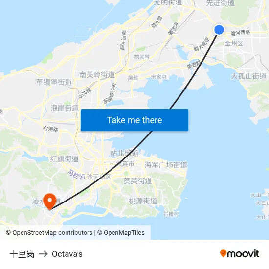 Shiligang to Octava's map