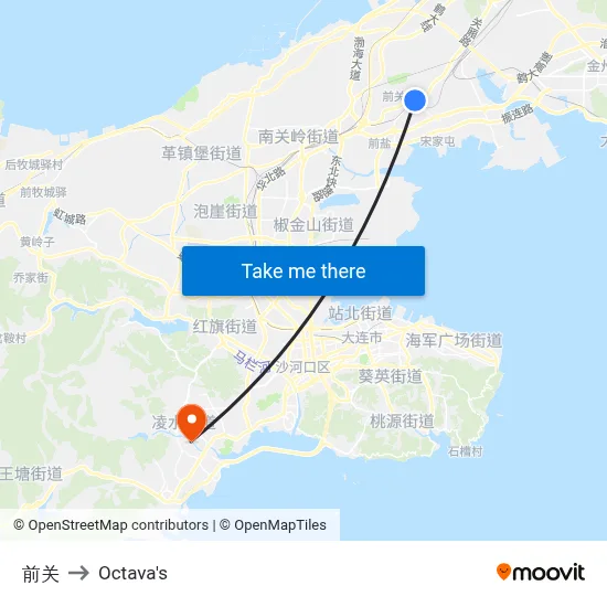 Qian Guan to Octava's map