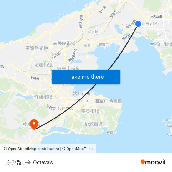 Dongxing Road to Octava's map