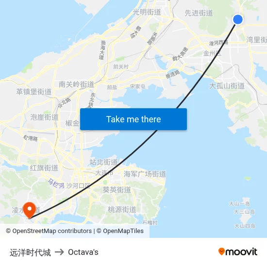 Yuanyang Times City to Octava's map